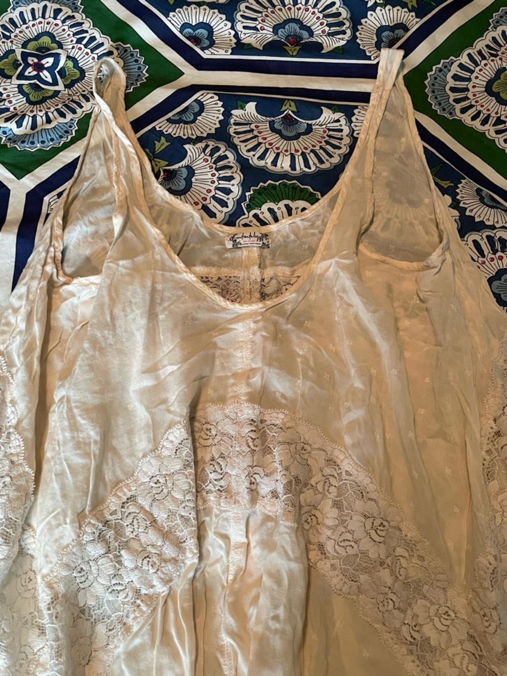 Free People Intimately Cream Lace-Trim Camisole Tunic - Picture 4 of 4